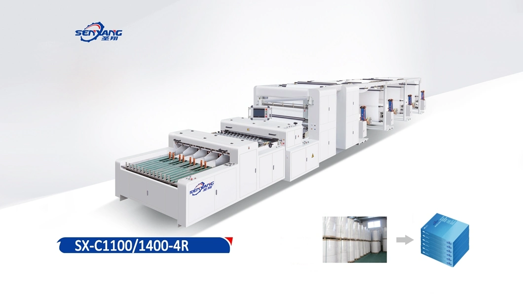 Automatic A4 Paper Roll to Sheet Cutting Machine with Auto Conveying